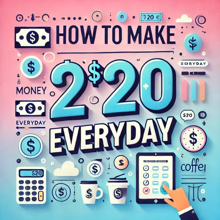 How to Make 20 dollars Everyday